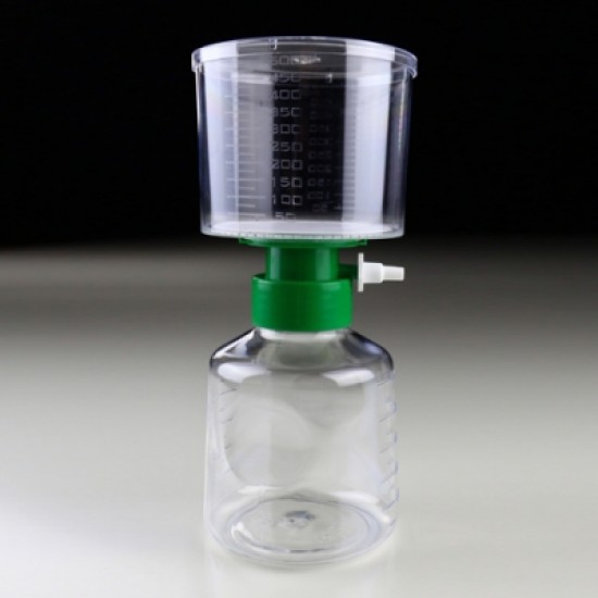 500ml vacuum filter bottle, PVDF, Sterile, 0.45 µm