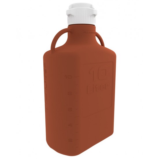 Carboy, 10L, Amber HDPE, 83mm Cap