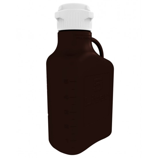 Carboy, 5L, Dark Amber PP, 83mm Cap