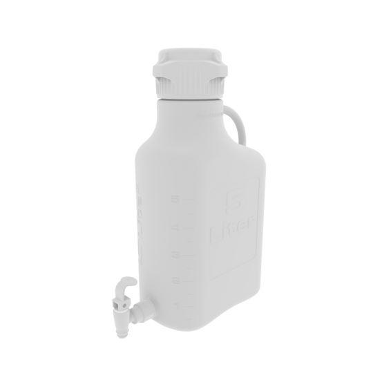 Carboy, 5L, HDPE, 83mm Cap, w Spigot