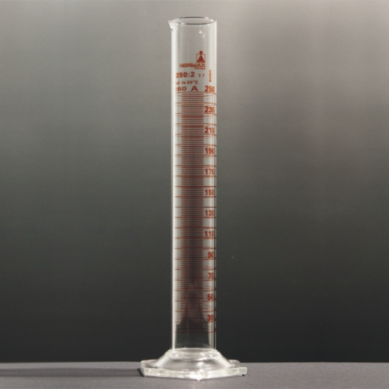 Measuring cylinder amber printing class A 250 ml Measuring cylinder amber printing class A 250 ml