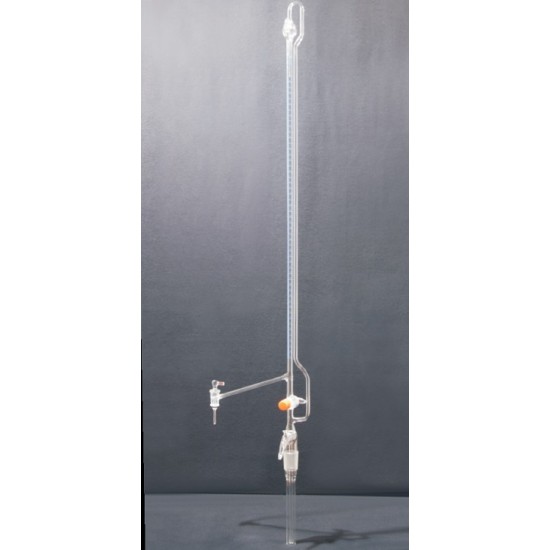 Automatic burette w/o reservoir bottle w/ automatic zero point 2 glass key stopcocks 0,02 10 ml