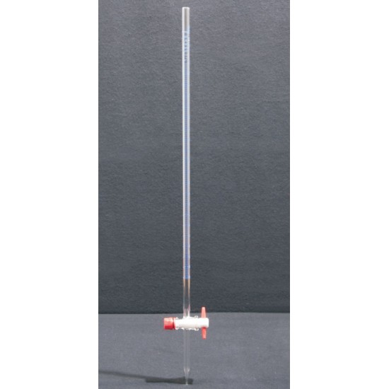 Burette straight stopcock. PTFE key. with flared top. 0,1 AS 50 ml Burette straight stopcock. PTFE key. with flared top. 0,1 AS 50 ml