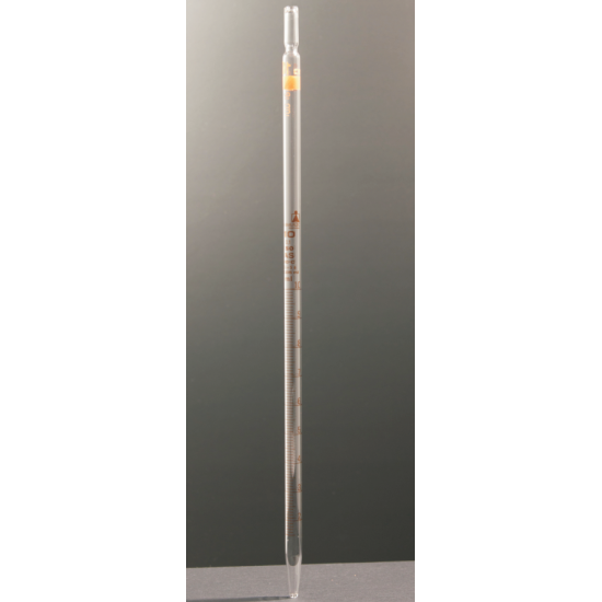 Grad. pipette. total deliv. 0 at bottom. amber print. class AS. Normax 0,01 2 ml Grad. pipette. total deliv. 0 at bottom. amber print. class AS. Normax 0,01 2 ml