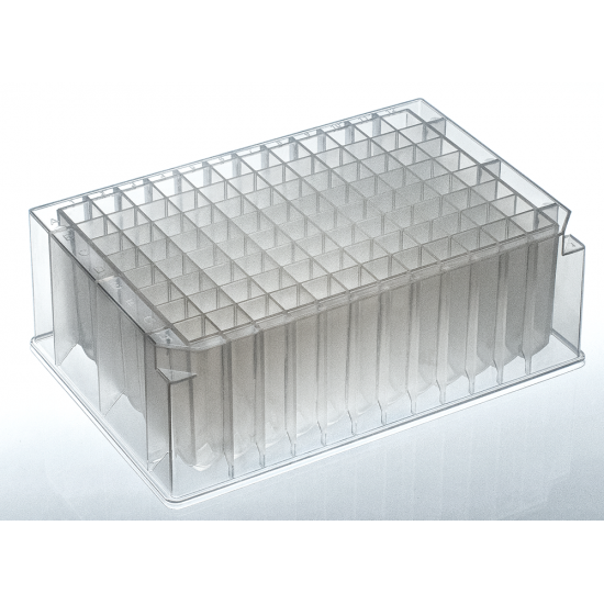 2 ml deep well plate, 96 square, v-bottom wells (5 units) 2 ml deep well plate, 96 square, v-bottom wells (5 units)