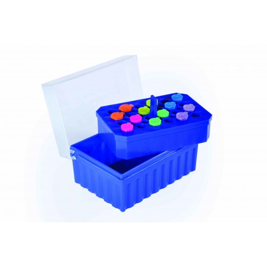FLOATER® 24 place rack in container with lid FLOATER® 24 place rack in container with lid