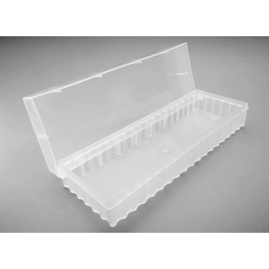hinged lid container for 80 place rack